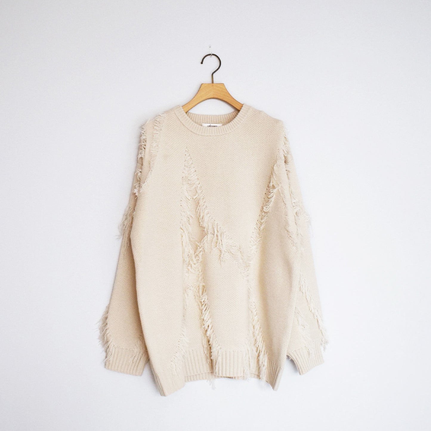 【gleam】ダイヤフリンジ編みBIGプルオーバー