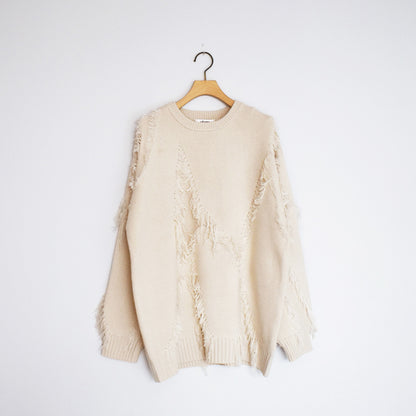【gleam】ダイヤフリンジ編みBIGプルオーバー