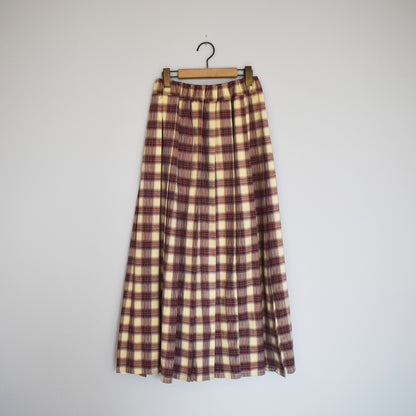 【tee-up】オンブレチェックプリーツスカート