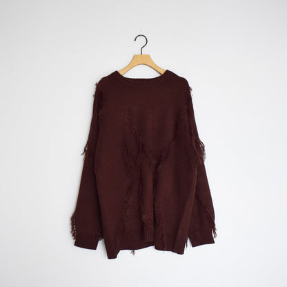 【gleam】ダイヤフリンジ編みBIGプルオーバー