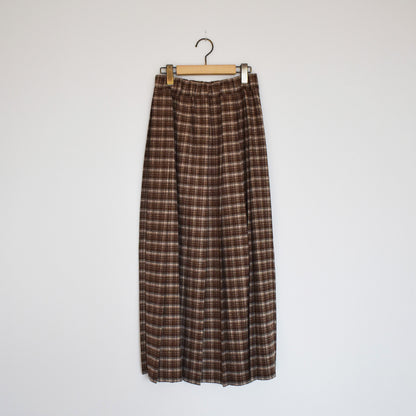 【tee-up】先染めチェックプリーツスカート