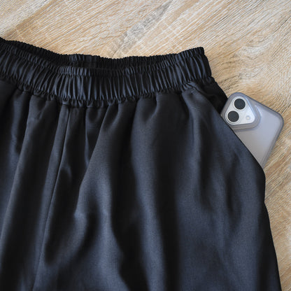 【gleam】脇花刺繍ワイドパンツ