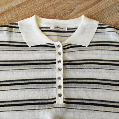 【gleam】ボーダーシアーポロプルオーバー