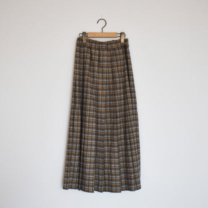 【tee-up】先染めチェックプリーツスカート