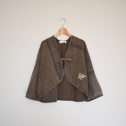 【KAKELA＆TRANQUIL】異素材組み合わせボレロ