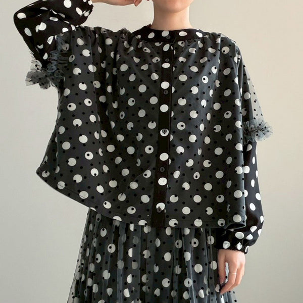 【sandy】レイヤードドルマンブラウス