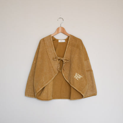 【KAKELA＆TRANQUIL】異素材組み合わせボレロ