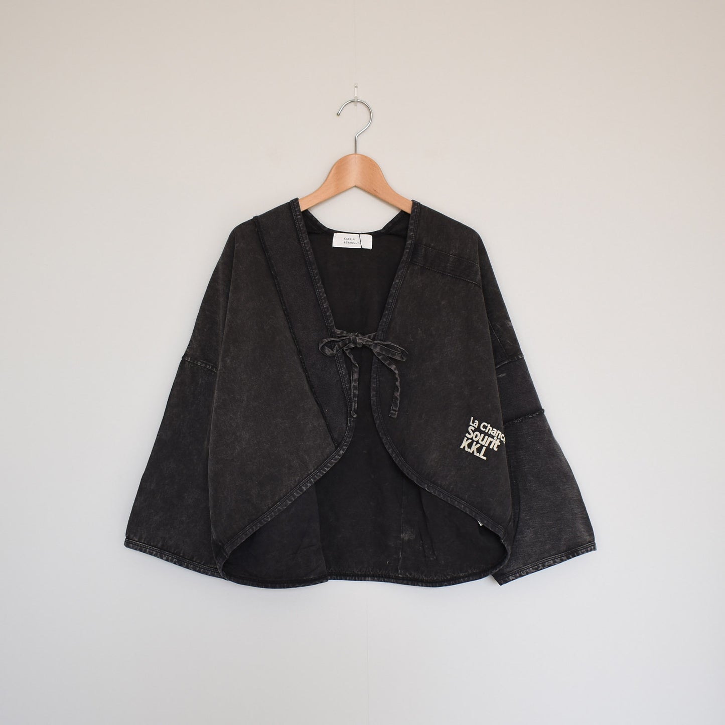 【KAKELA＆TRANQUIL】異素材組み合わせボレロ