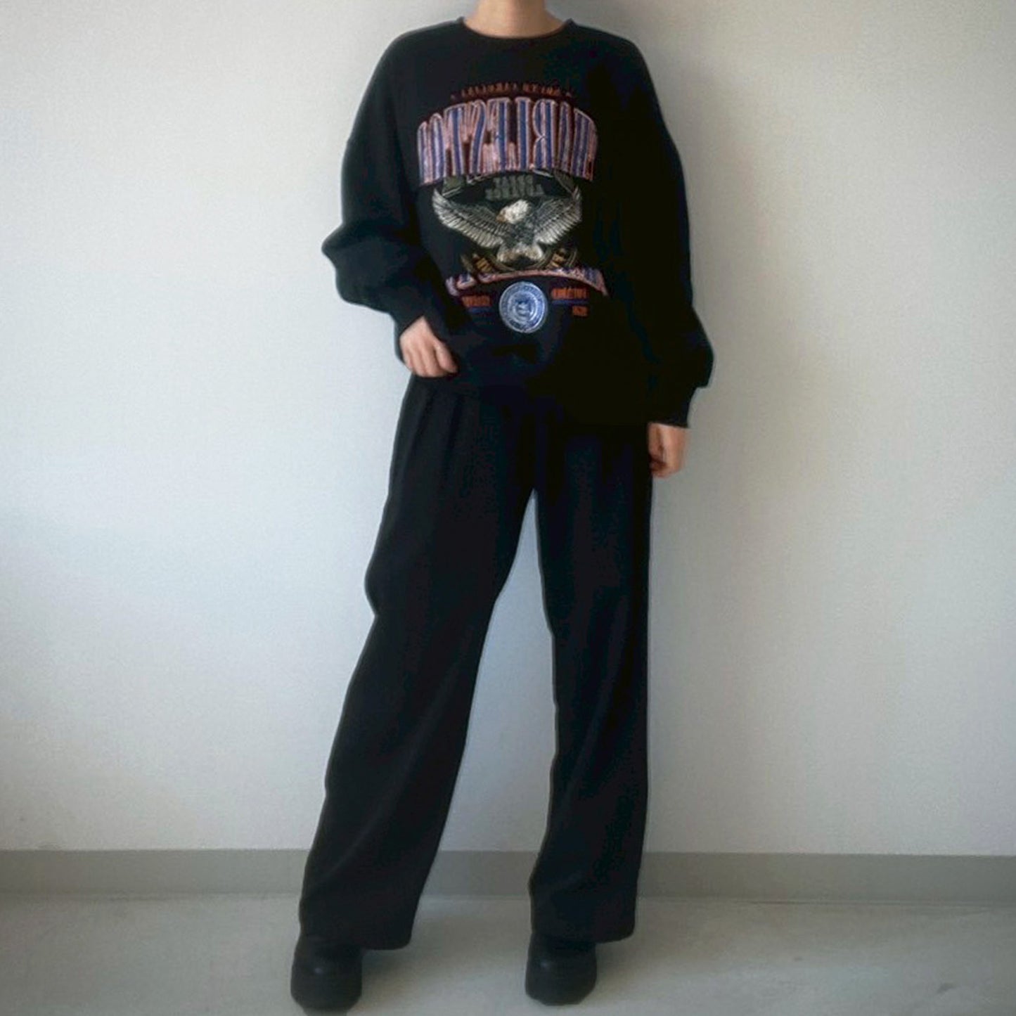 【gleam】イーグルカレッジプリントリメイク風プルオーバー