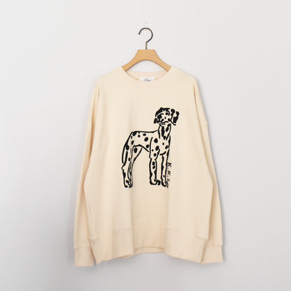 【KAKELA&TRANQUIL】ダルメシアン刺繍ロングスウェット