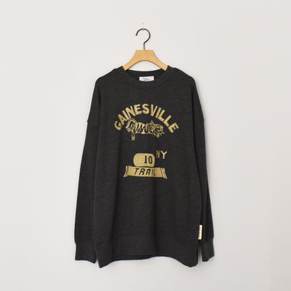 【KAKELA＆TRANQUIL】ロングクルーカレッジ刺繍