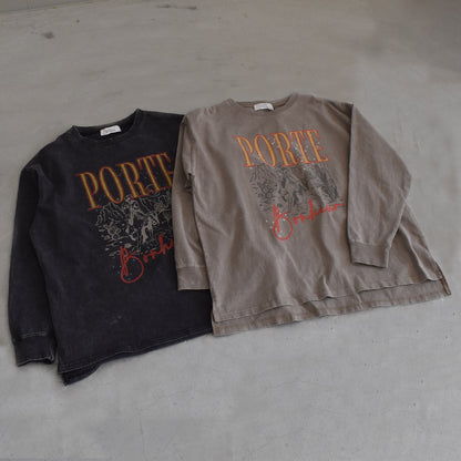 【KAKELA＆TRANQUIL】プリントロングクルー