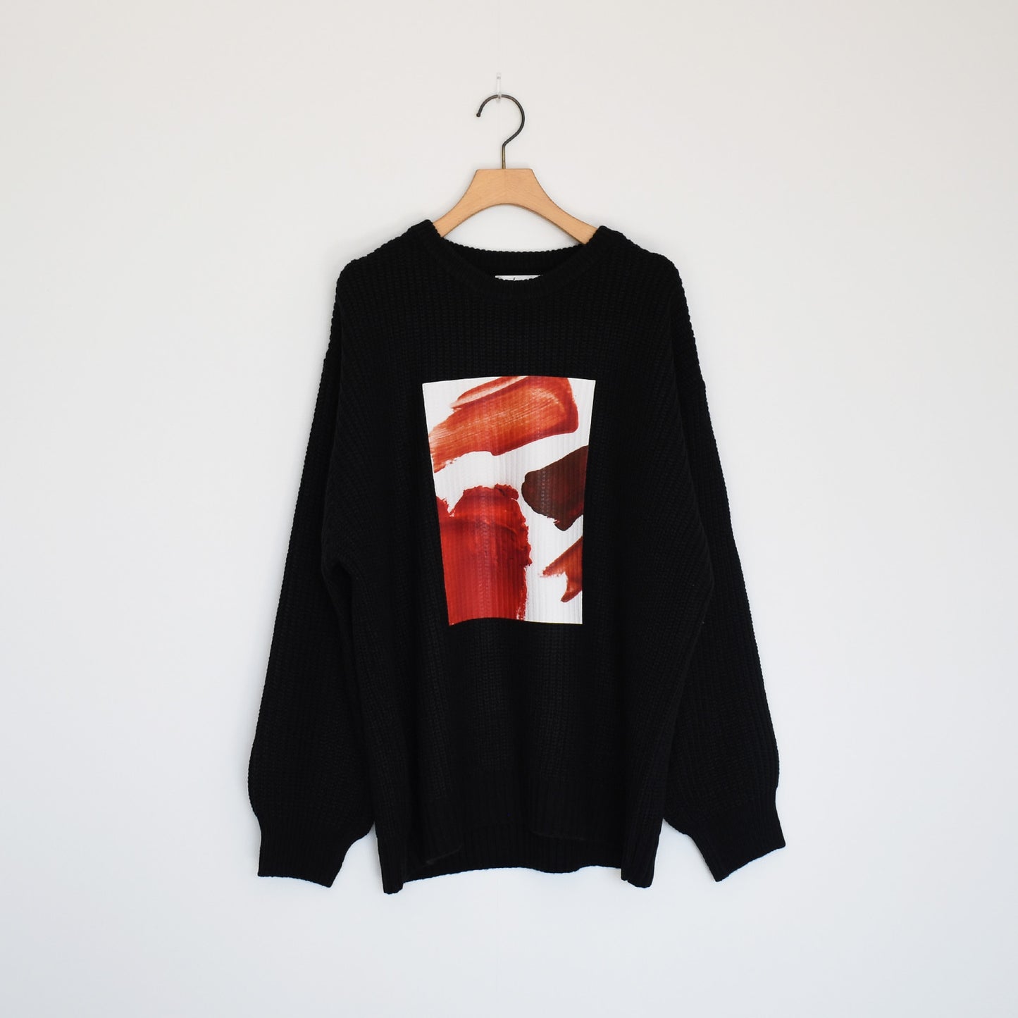 【gleam】畦編みテクスチャープリントBIGプルオーバー