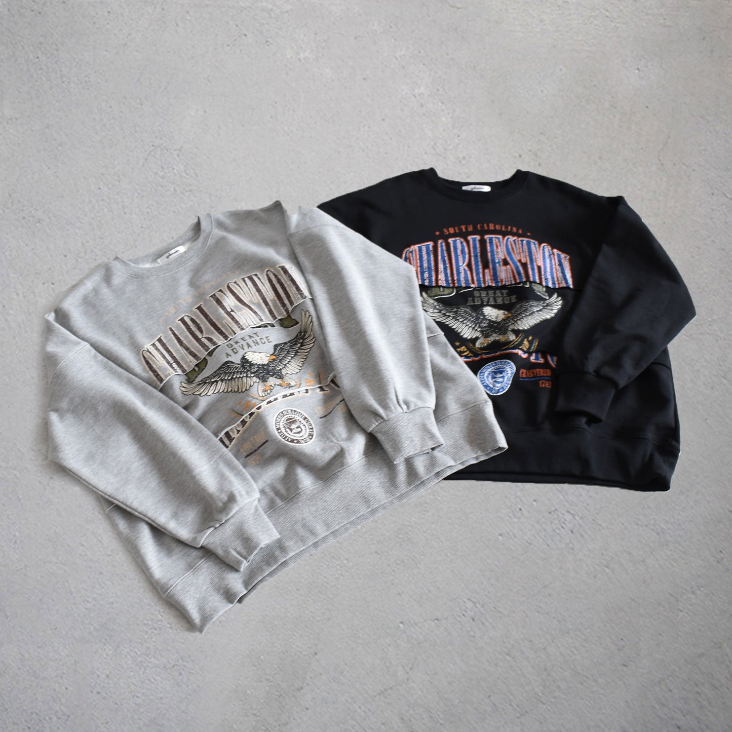 【gleam】イーグルカレッジプリントリメイク風プルオーバー