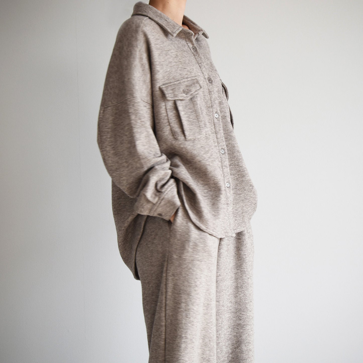 【Lupilien】ダブルフェイスシャツ