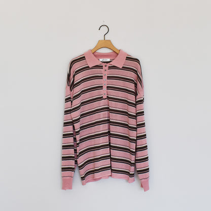 【gleam】ボーダーシアーポロプルオーバー