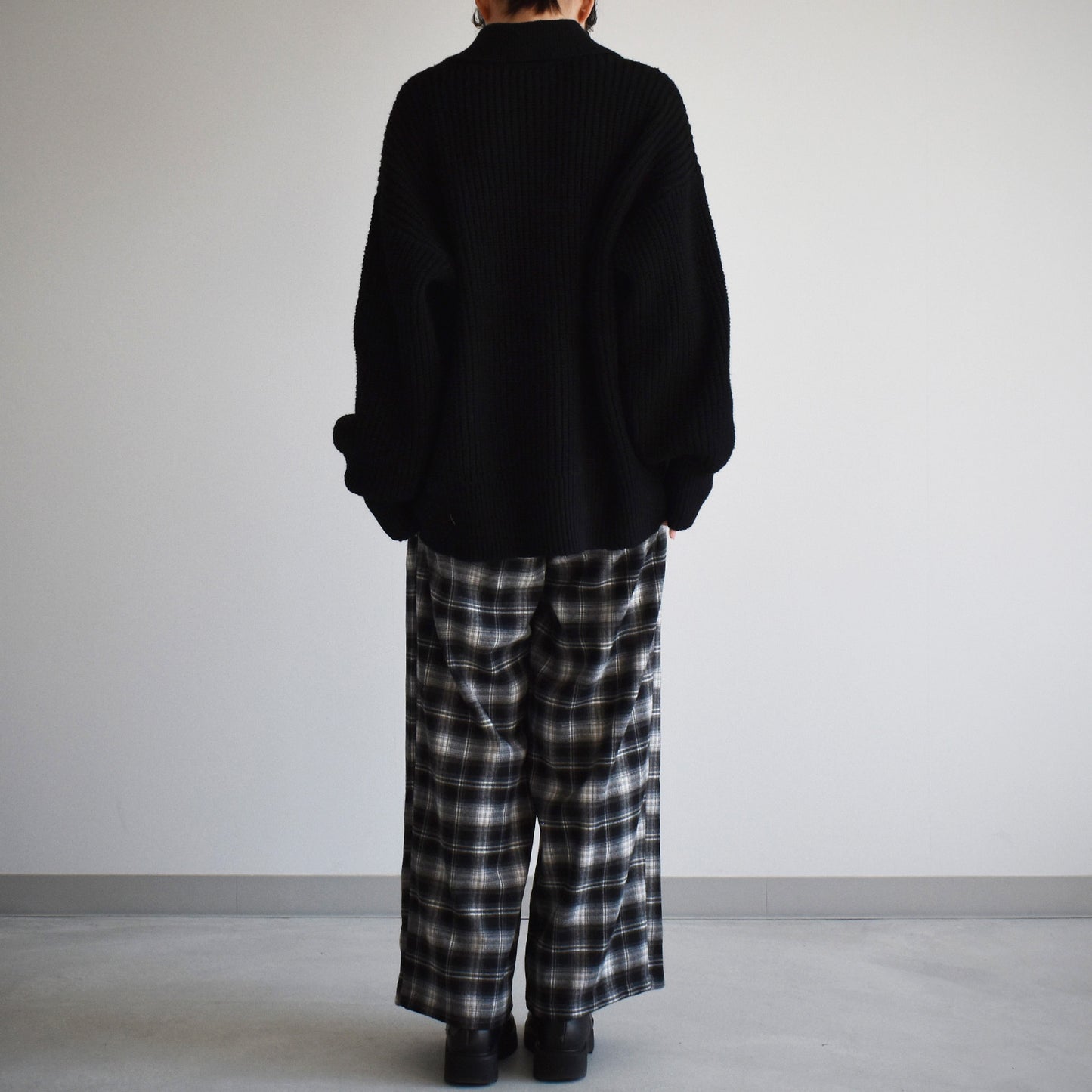 【gleam】衿付きルーズカーデ