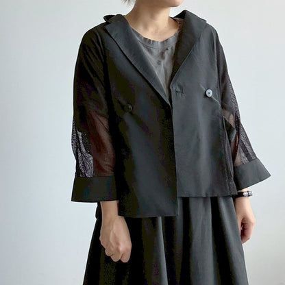 【urban hymns】メッシュ切替ドルマンジャケット