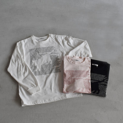 【gleam】天竺ロゴ＆キャットプリントロンT