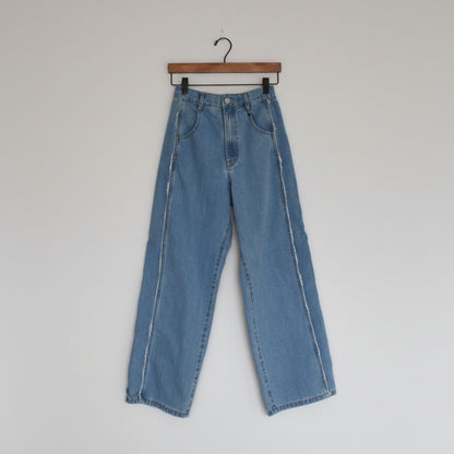 【Fun Fashion Future】サイドフリンジワイドパンツ