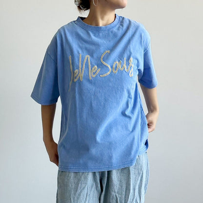 【KAKELA＆TRANQUIL】刺繍ロゴクルーT