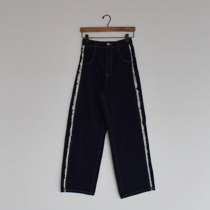 【Fun Fashion Future】サイドフリンジワイドパンツ