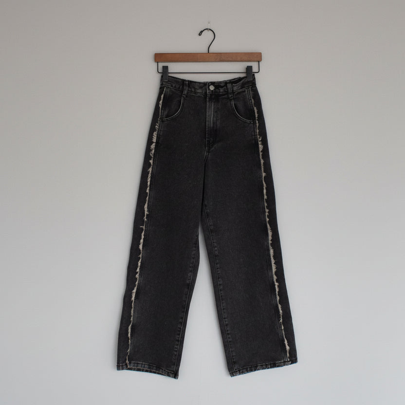 【Fun Fashion Future】サイドフリンジワイドパンツ