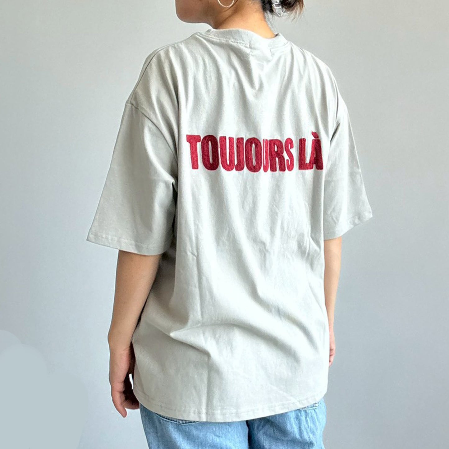 【KAKELA＆TRANQUIL】刺繍ロゴクルー