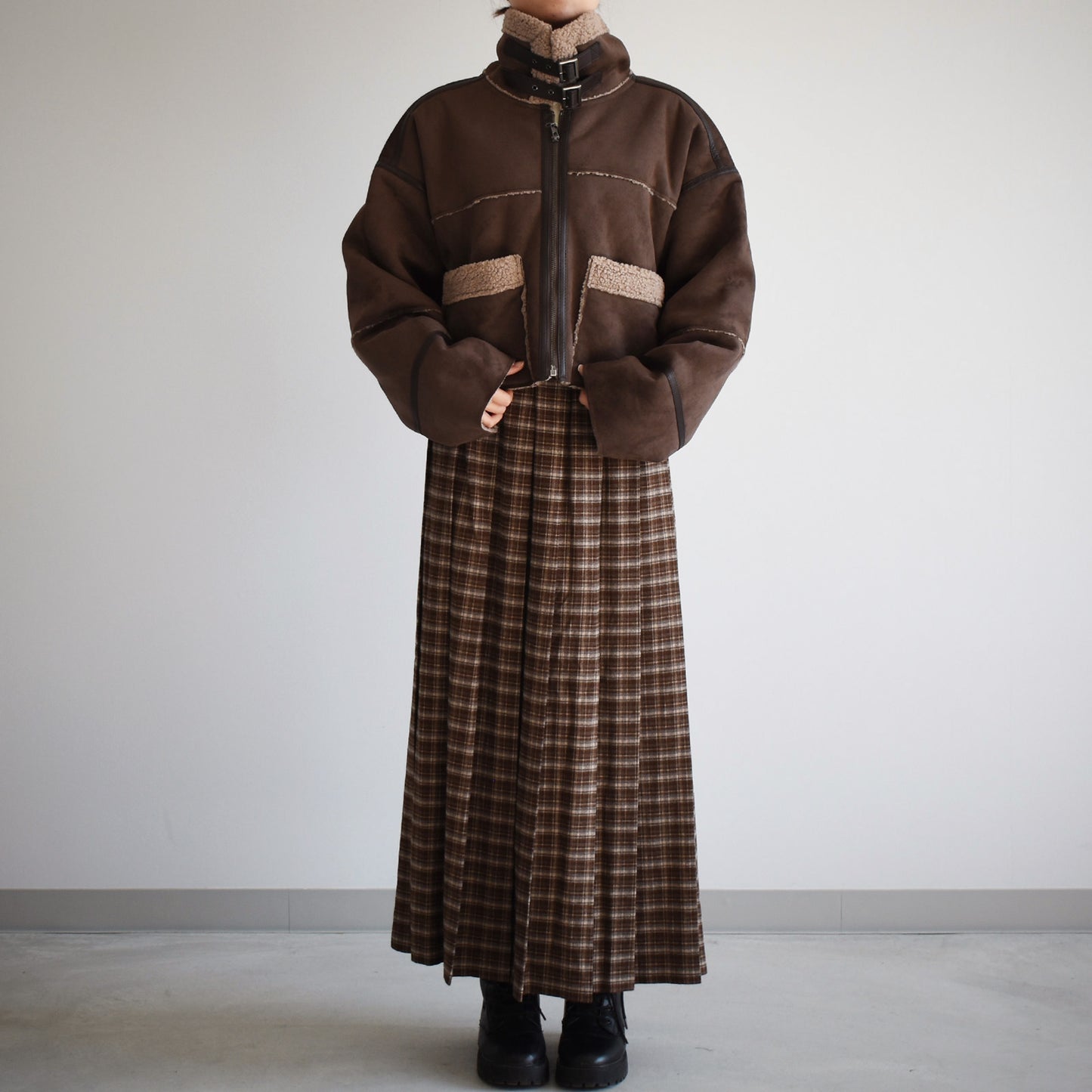 【Cotopone】ショート丈ムートンジャケット