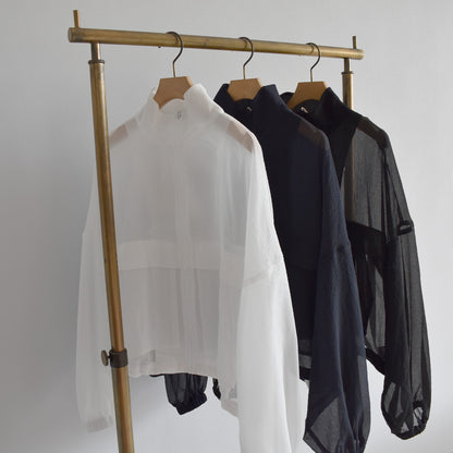 【en haut】シアーリップストップブルゾン