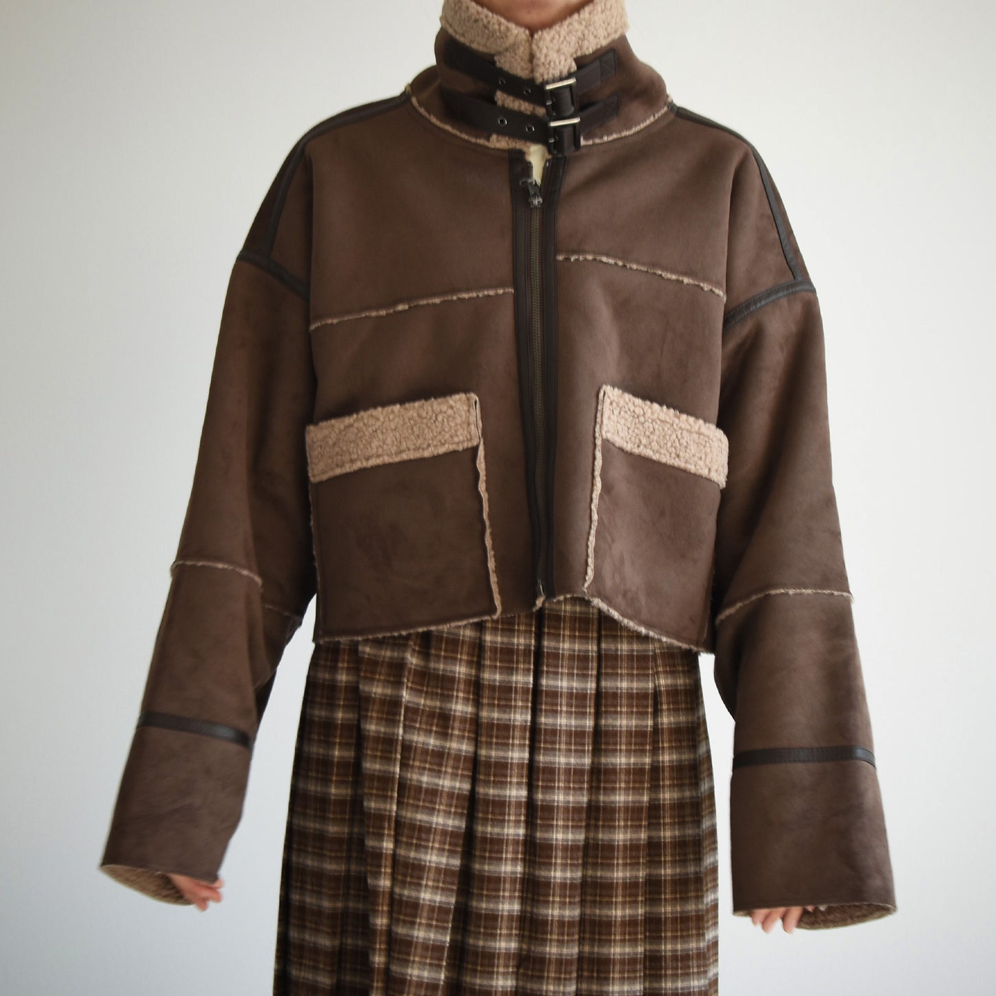 【Cotopone】ショート丈ムートンジャケット