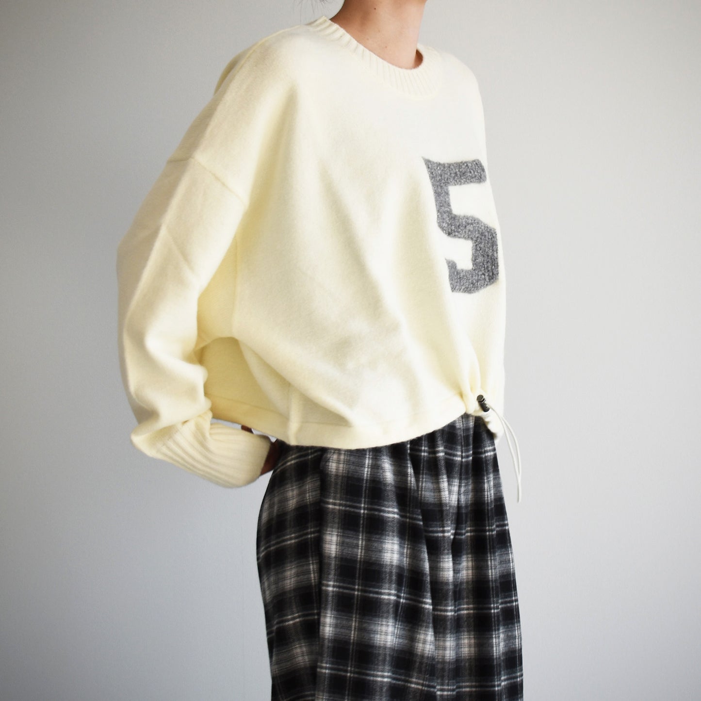 【organic】ジャガードナンバーロゴショートプルオーバー