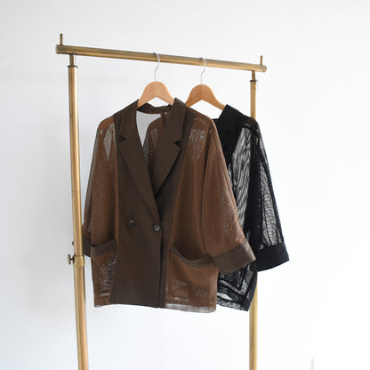 【urban hymns】メッシュ切替ドルマンジャケット