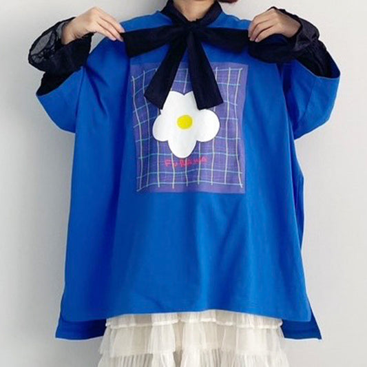 【tokidoki ekaki】チェックとお花Tee.