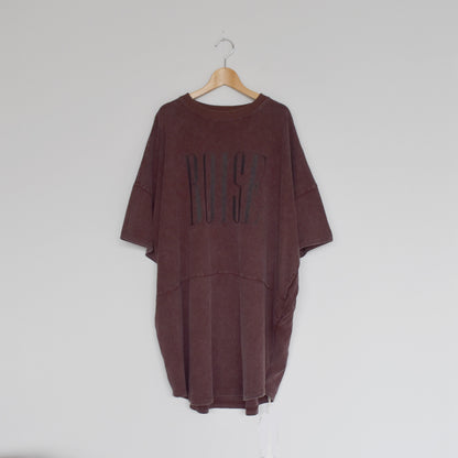 【en haut】天竺編みパウダーBOISEプリントチュニックTシャツ