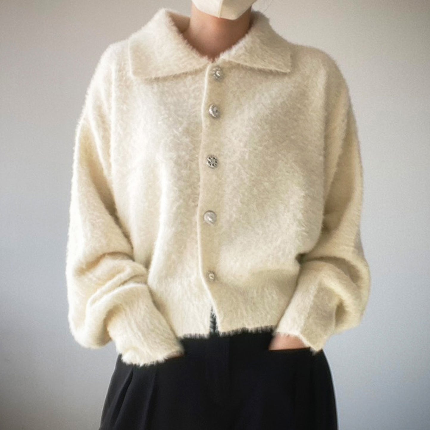 【gleam】多釦衿付きカーディガン