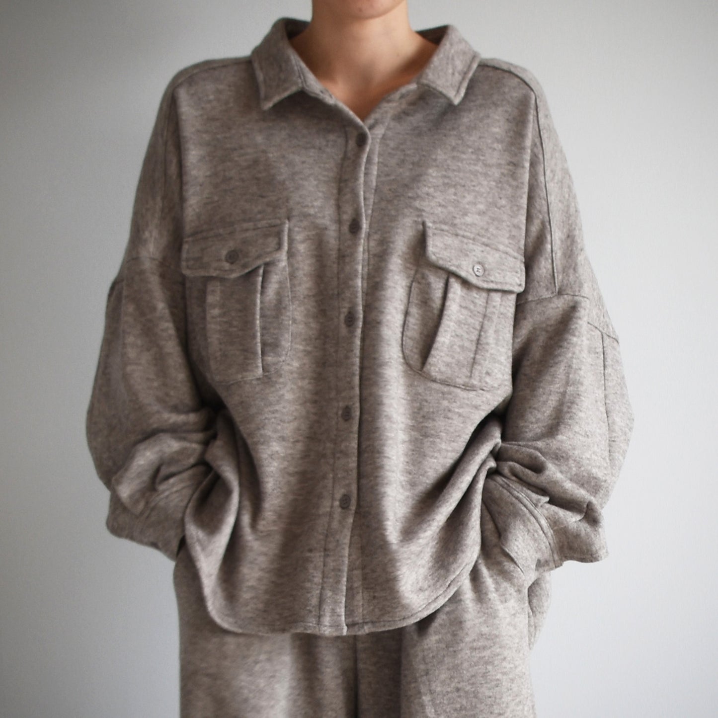 【Lupilien】ダブルフェイスシャツ