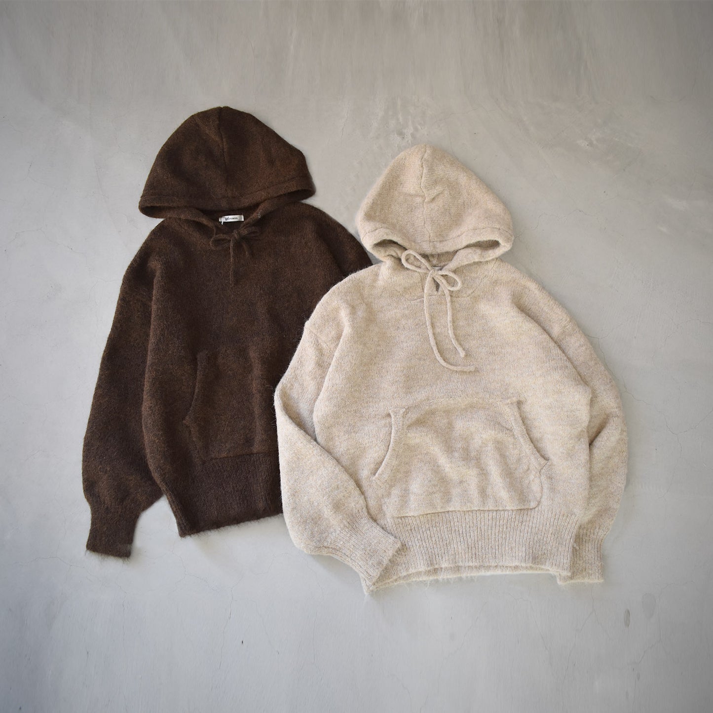 【gleam】ニットルーズフーディ