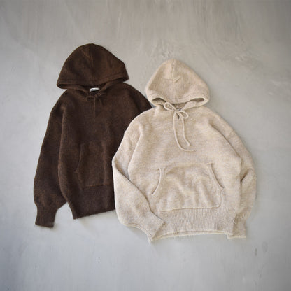 【gleam】ニットルーズフーディ