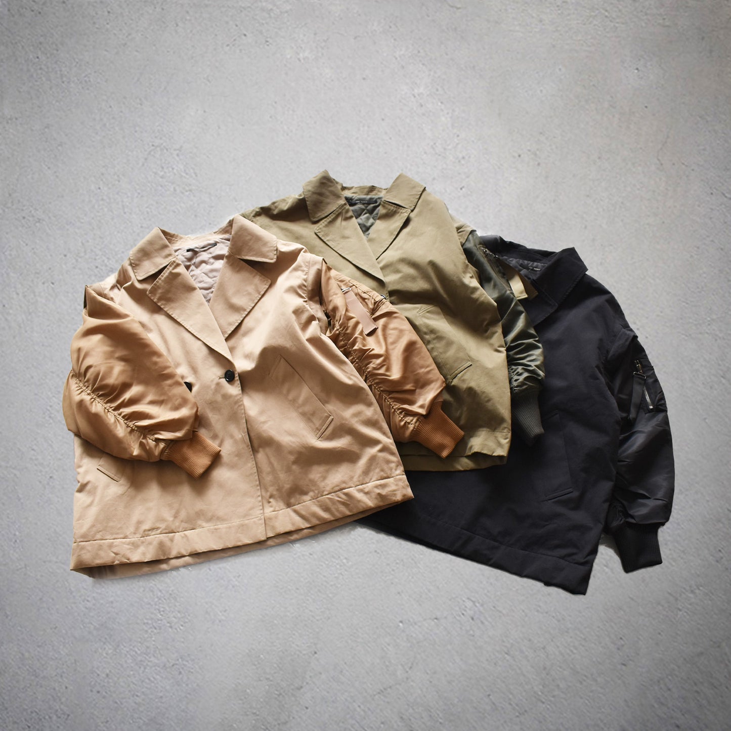 【urban hymns】MA-1スリーブビッグカラーコート