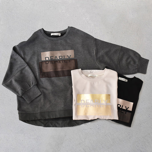 【in field】箔プリントロゴ×ドロストプルオーバー