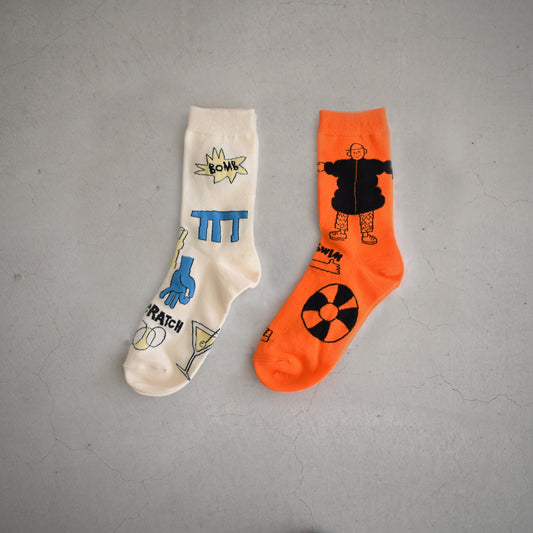 【KIVISDOU】　RAKUGAKIクルーソックス