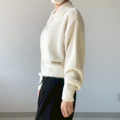 【gleam】多釦衿付きカーディガン