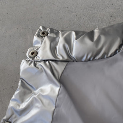 メタリック中綿ショートベスト