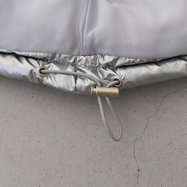 メタリック中綿ショートベスト