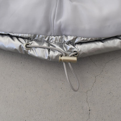 メタリック中綿ショートベスト