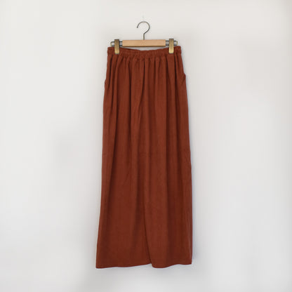 BLUCIELO カットコーデュロイベイカースカート