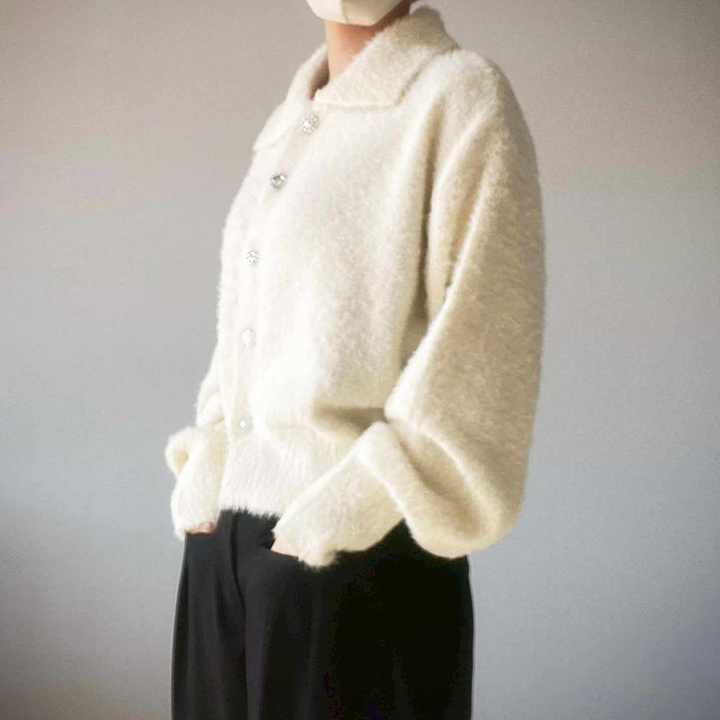 【gleam】多釦衿付きカーディガン