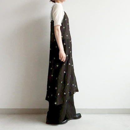 【gleam】シアー小花刺繍キャミワンピース