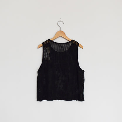 【Fun Fashion Future】フラワーチュールメッシュタンクトップ